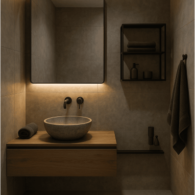 Concrete Spa Retreat Concrete Spa Retreat Bathroom Design for 2 Oakland Estates villa in Bangalore