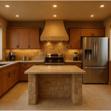 Desert Clay & Stone Kitchen Desert Clay & Stone Kitchen Design for 2 Oakland Estates villa in Bangalore.