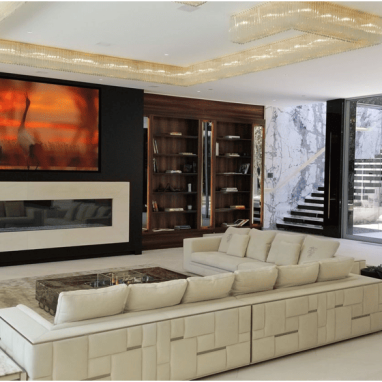 Beverly Hills Designer home theatre setup inside luxury villas near IVC Road