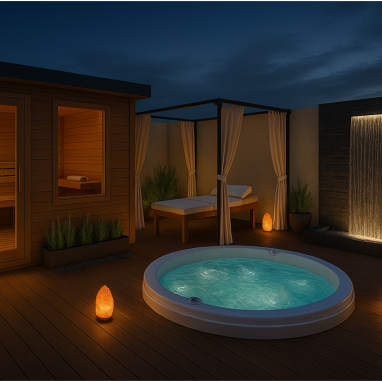 Elite Wellness Spa Terrace Elite Wellness Spa Terrace Design for 2 Oakland Estates villa in North Bangalore