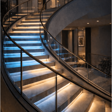 Smart Adaptive LED Stair Smart adaptive led light stair for villa for luxury villas in north bangalore