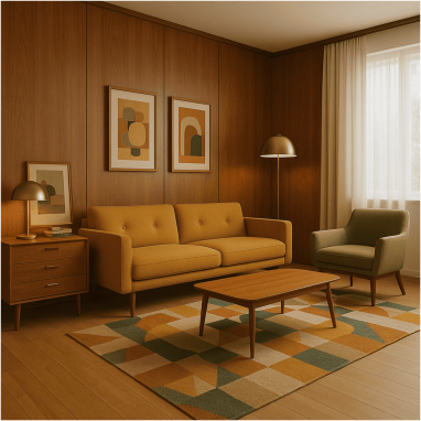 Organic Stone Sanctuary Living Room for 2 Oakland Estates villa in North Bangalore