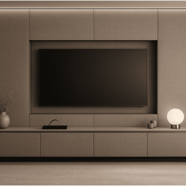 Elegant entertainment room designed within a villa in Devanahalli