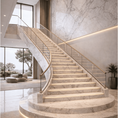 Imperial Marble Grand Stair idea for villa