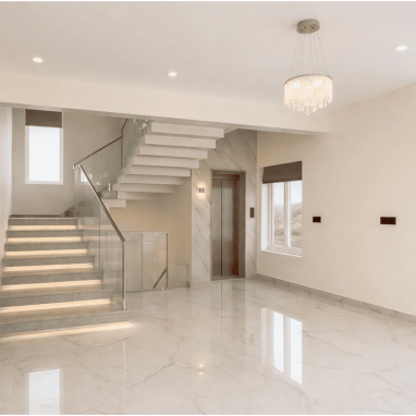 Eco concrete minimal stair for 2 oakland estates villa